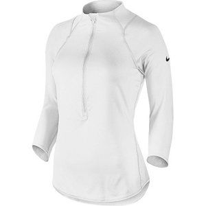RARE - As seen on Kate Middleton - Nike Baseline 3/4 Sleeve Tennis Top in White